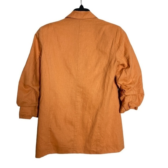 Charlie Holiday Open Front Linen/Cotton Blazer Size 4 - Picture 2 of 8